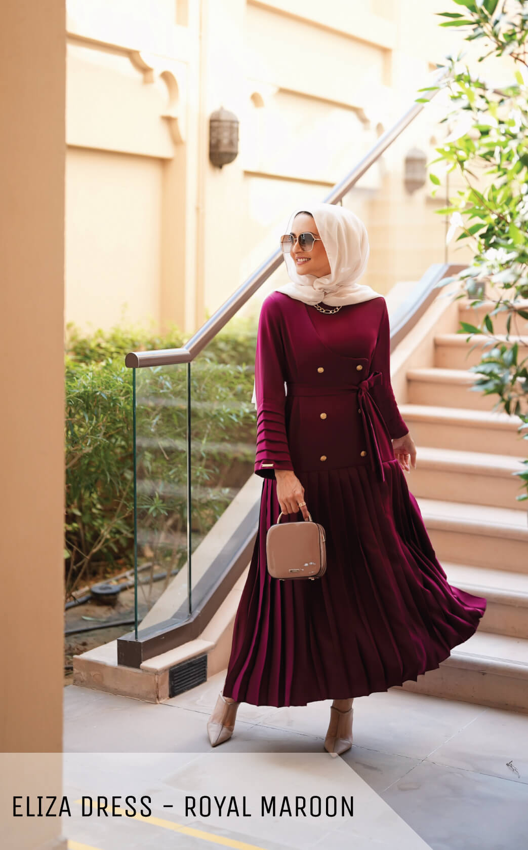 ELIZA DRESS - ROYAL MAROON 1